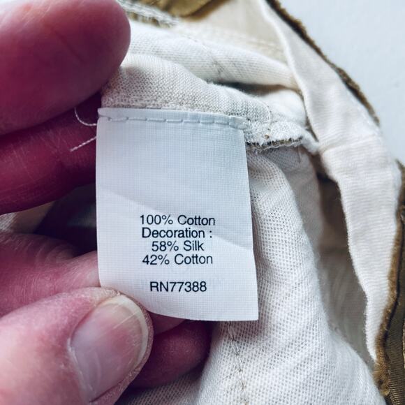 J CREW 32361 Ivory Gold Silk Asymmetrical Stripe Tank Top XS - Picture 7 of 10